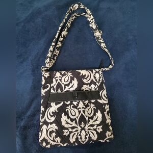 Small black and white purse